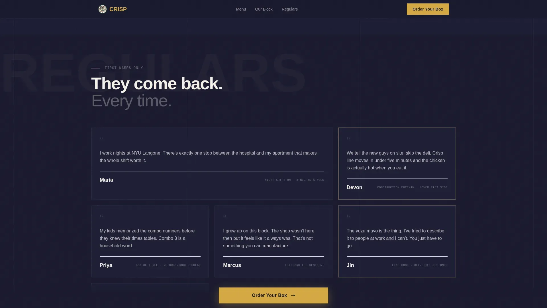 Quick Service & Takeaway Professional Website Template