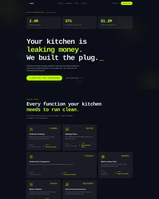 FoodTech Startup Professional Website Template