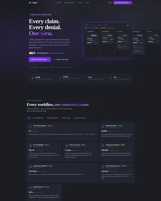 Medical Billing Vertical SaaS Professional Website Template