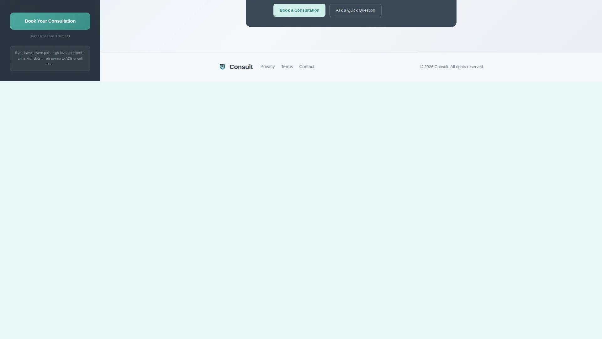 Urologist Booking Website Template
