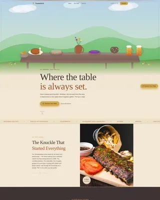 Rustic German Dining Landing Page Template