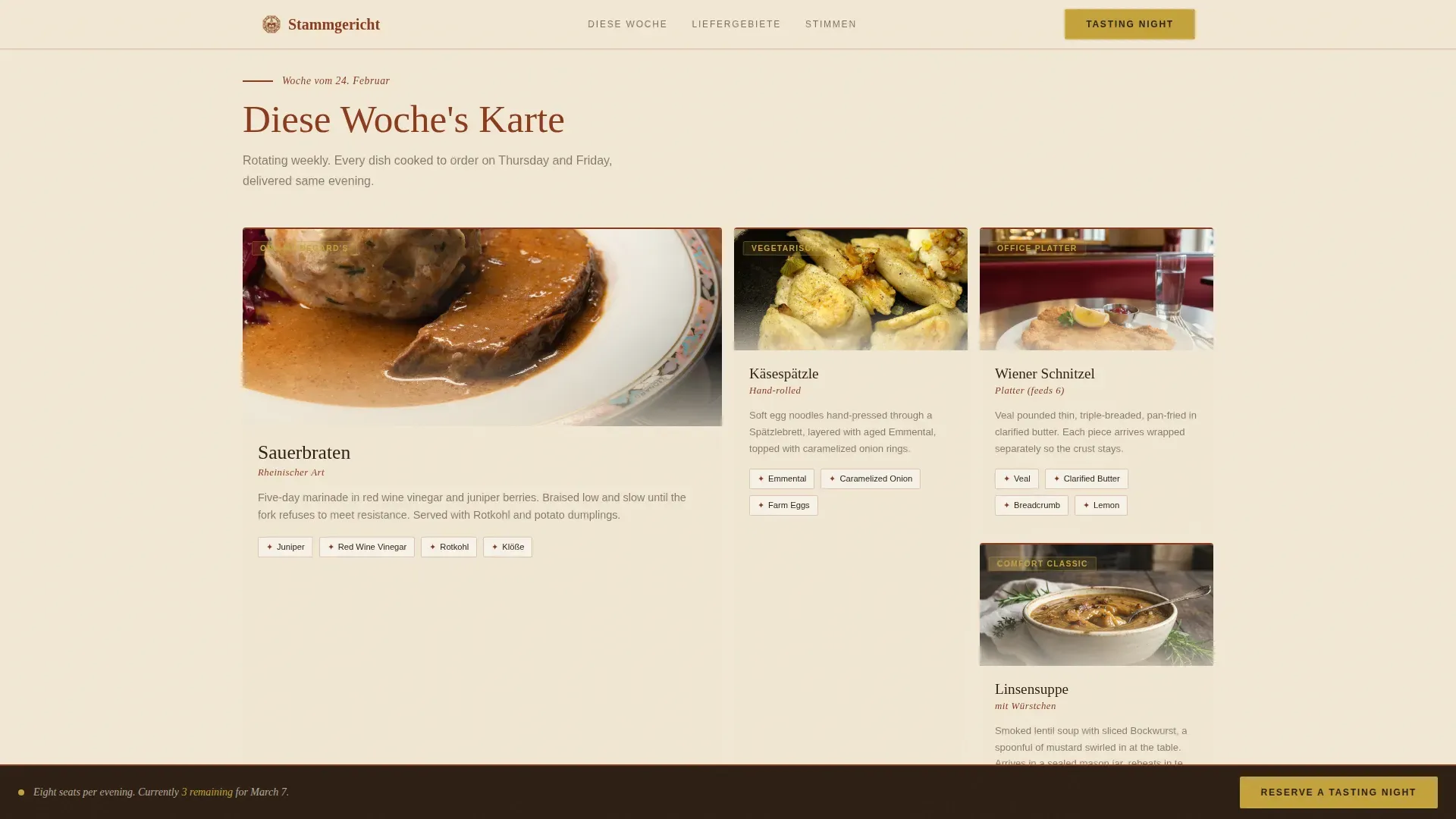Local European Delivery Landing Page Template