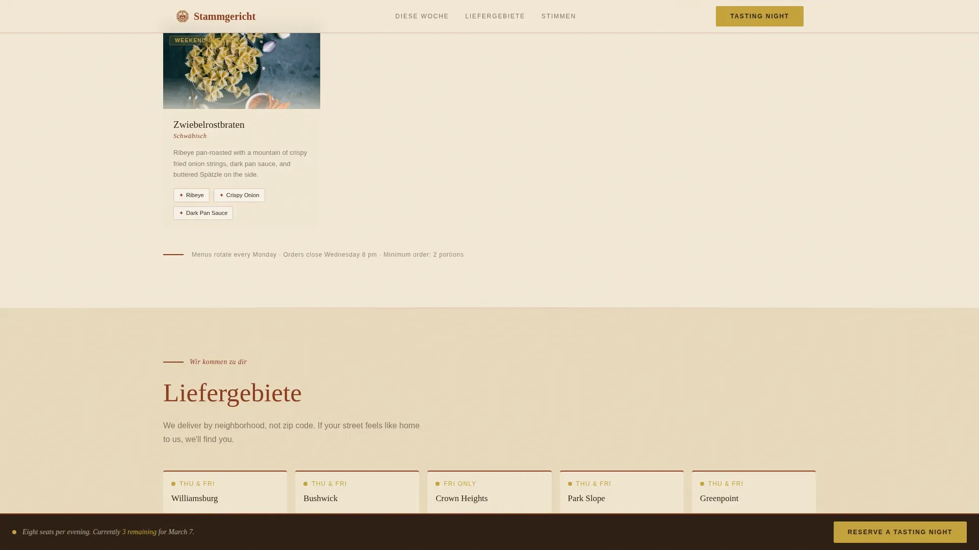 Local European Delivery Landing Page Template