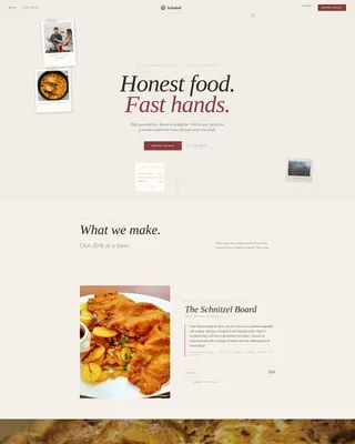 German Fast Casual Restaurant Landing Page Template
