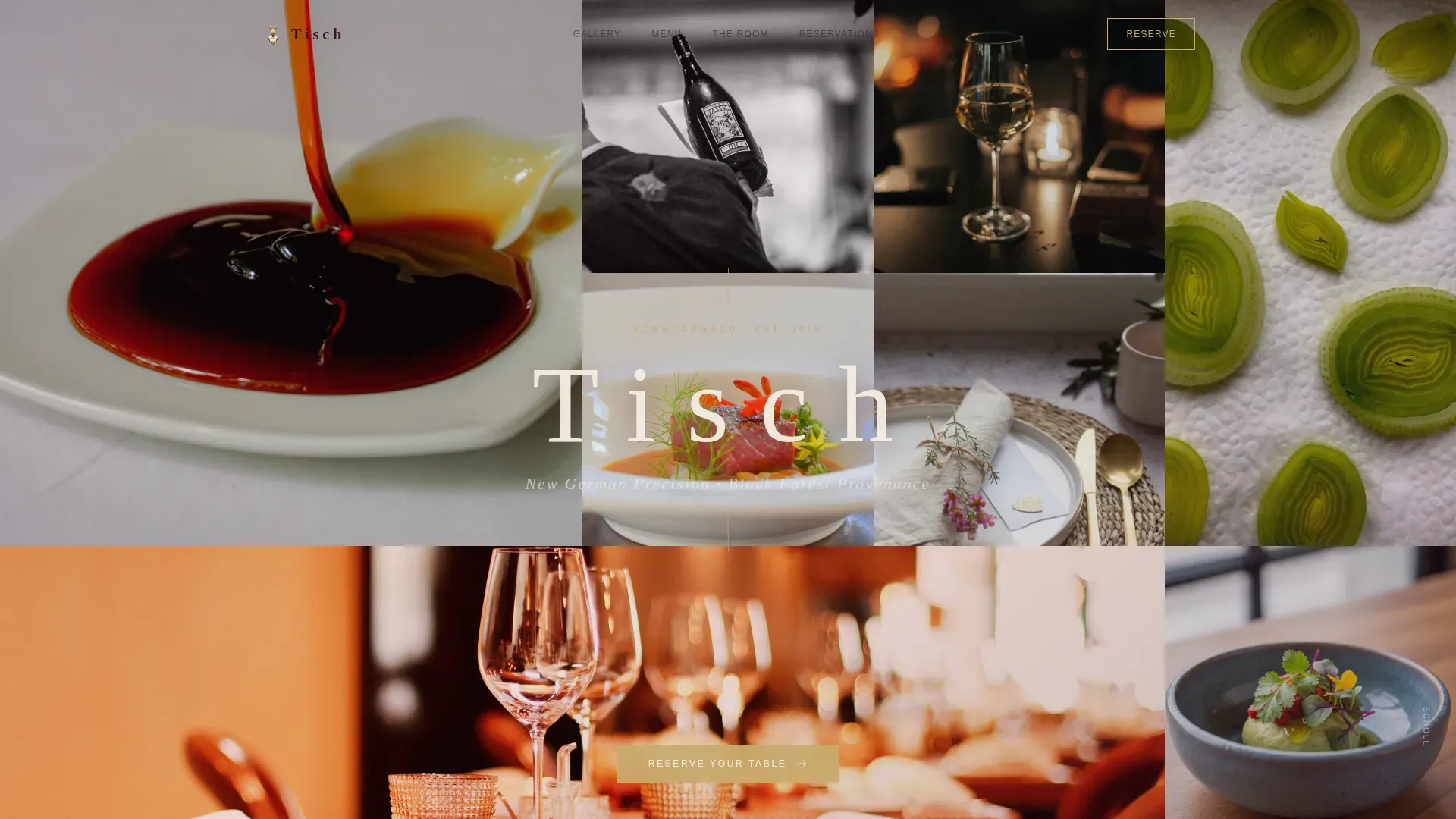 Luxe Minimal German Fine Dining Landing Page Template