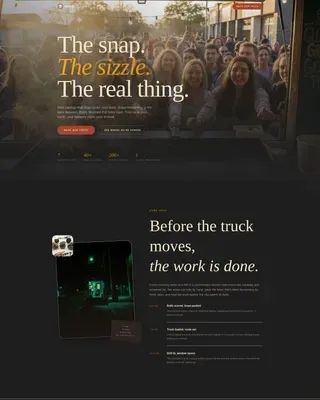 Warm Artisan German Food Truck Landing Page Template