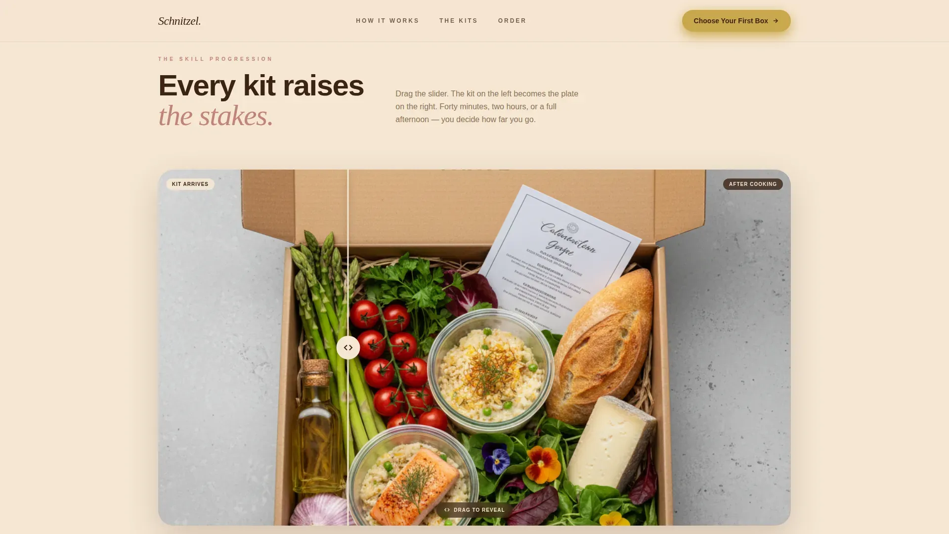 German Meal Kit Delivery Landing Page Template