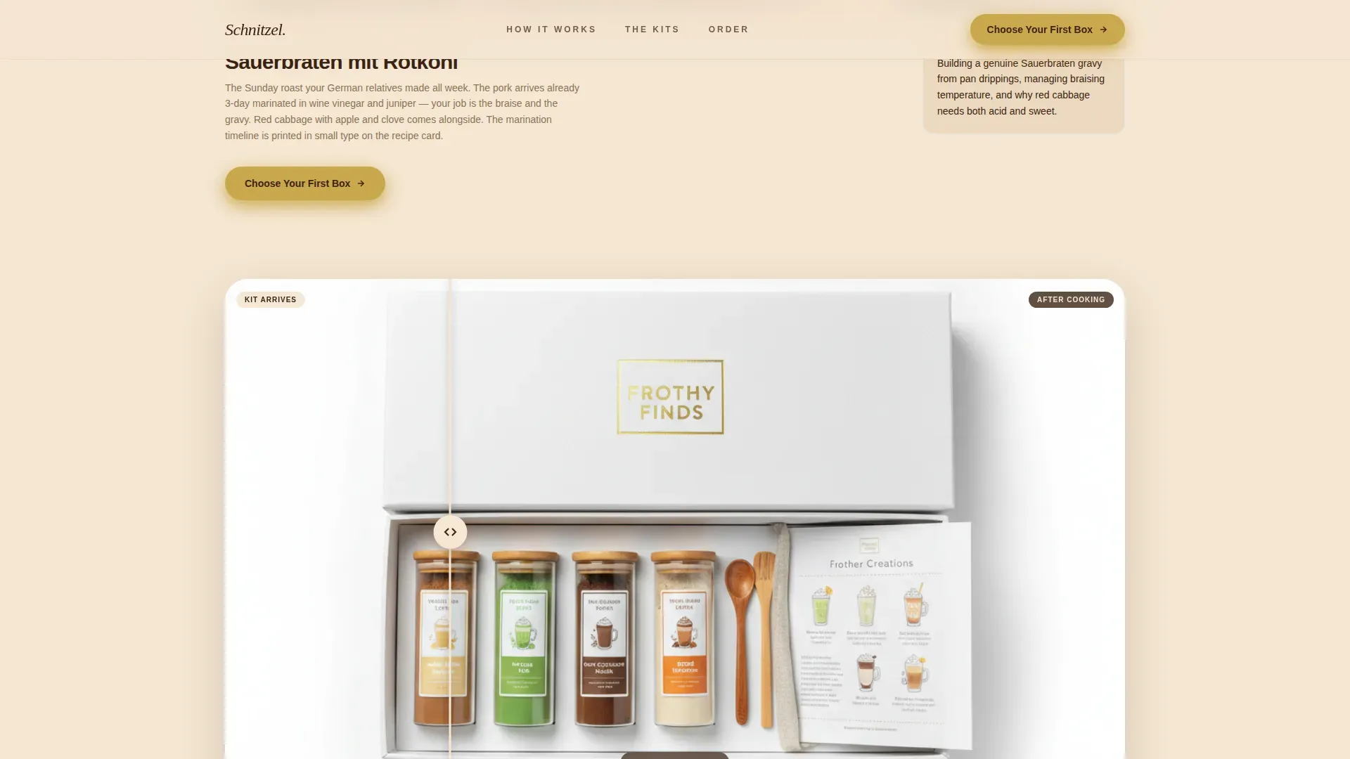 German Meal Kit Delivery Landing Page Template