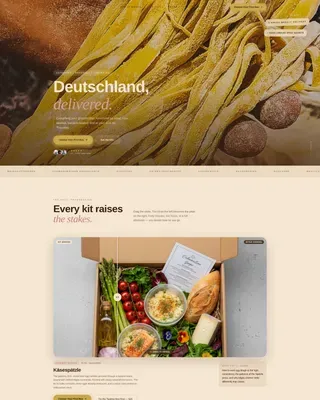 German Meal Kit Delivery Landing Page Template