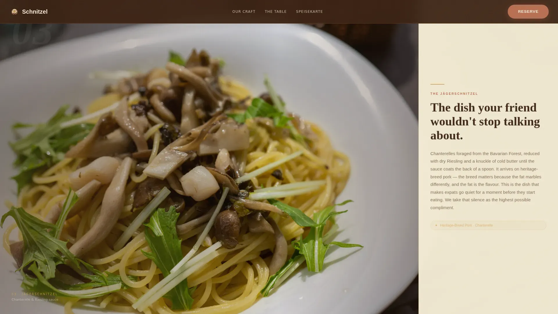 European Specialty Dining Professional Website Template