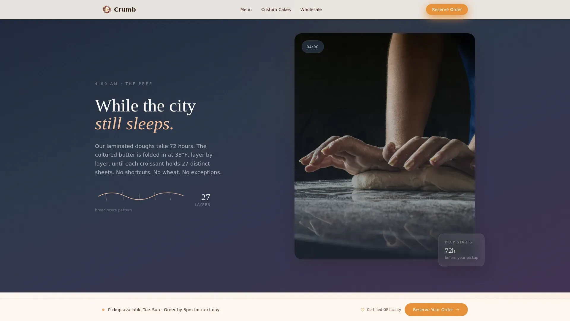 Artisan Sourdough Bakery | Free Website Template | Rocket