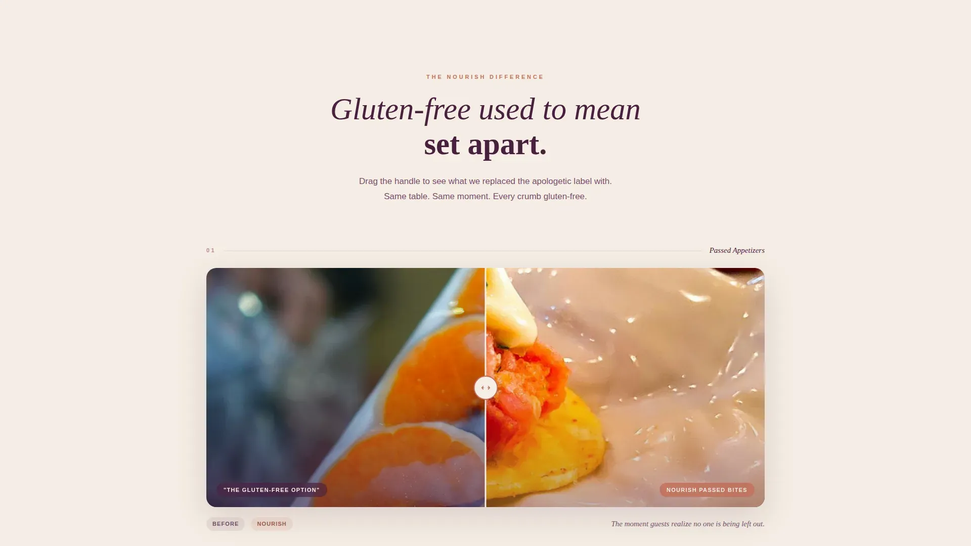 Gluten-Free Catering | Free Website Template | Rocket