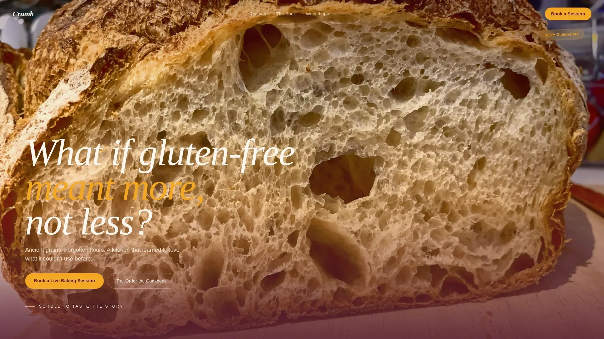 Gluten-Free Cookbook | Free Website Template | Rocket