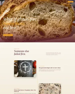 Gluten-Free Cookbook | Free Website Template | Rocket