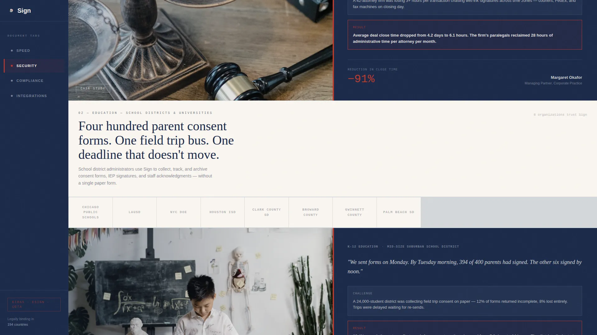 LegalTech & Compliance Software Education Website Template