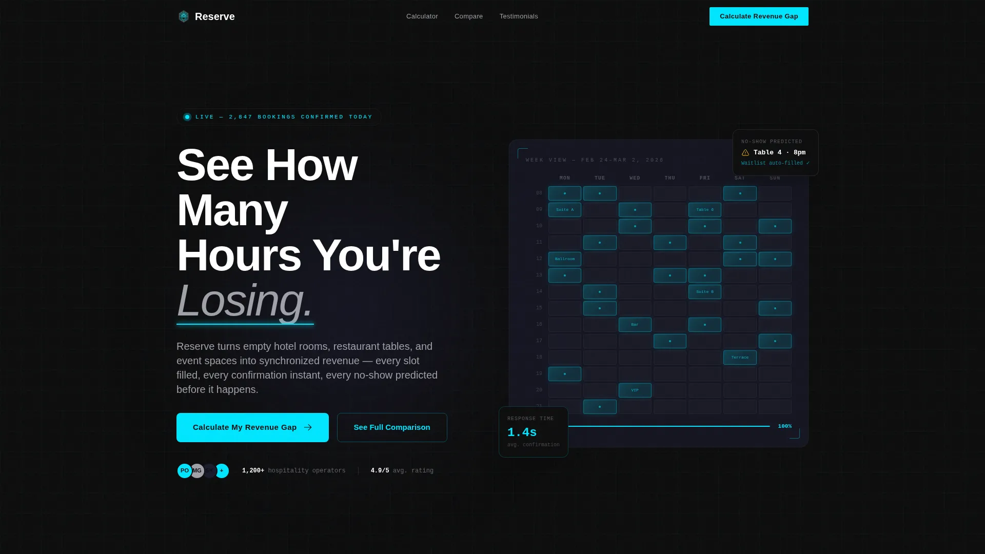 Hospitality Digital Presence Booking Website Template
