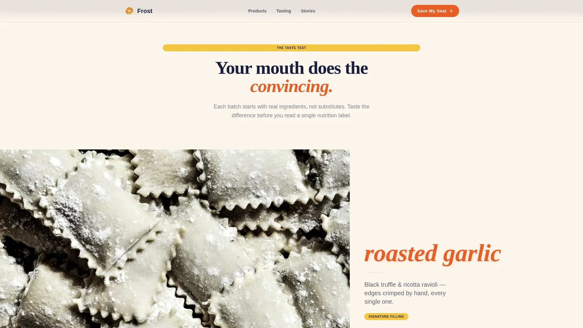 Gluten-Free Frozen | Free Website Template | Rocket