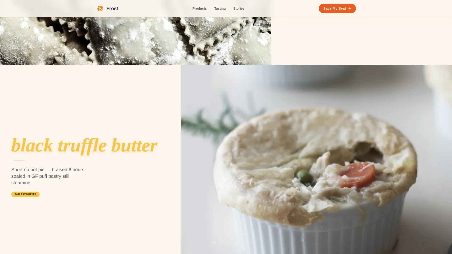 Gluten-Free Frozen | Free Website Template | Rocket