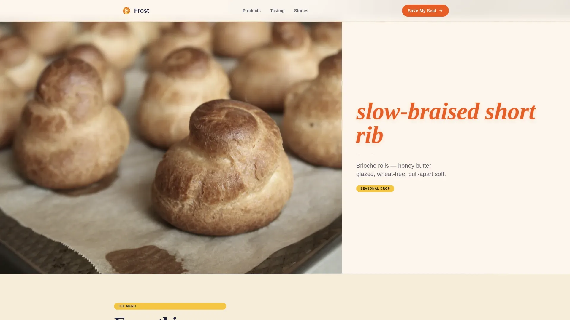 Gluten-Free Frozen | Free Website Template | Rocket