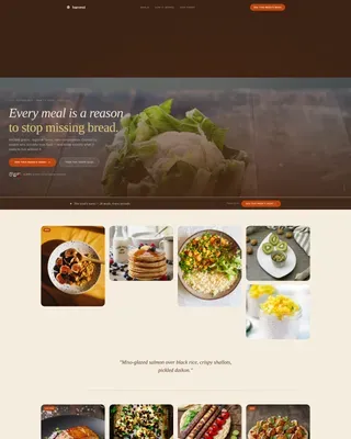 Gluten-Free Meals | Free Website Template | Rocket