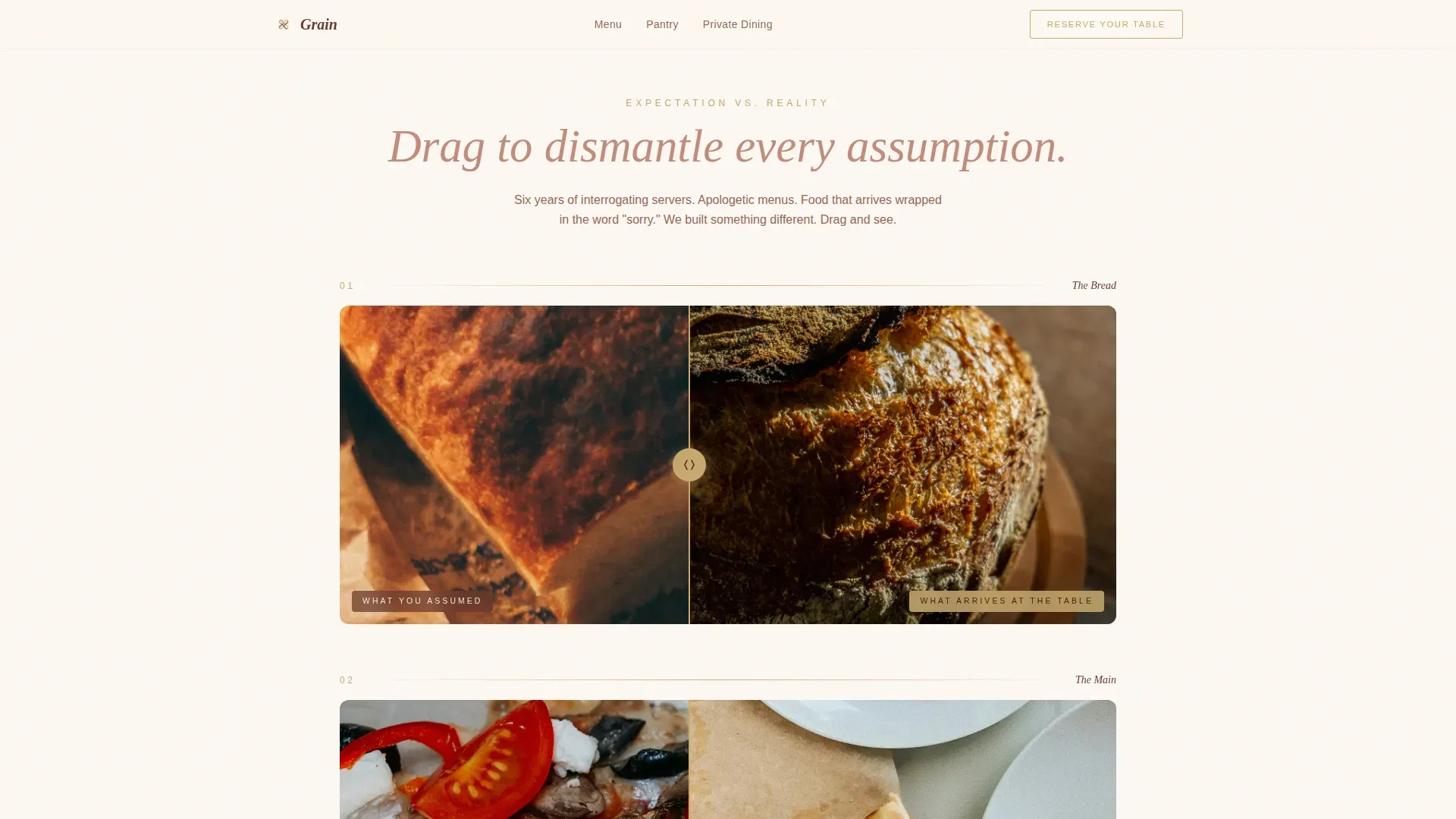 Elevated Specialty Dining | Free Website Template | Rocket