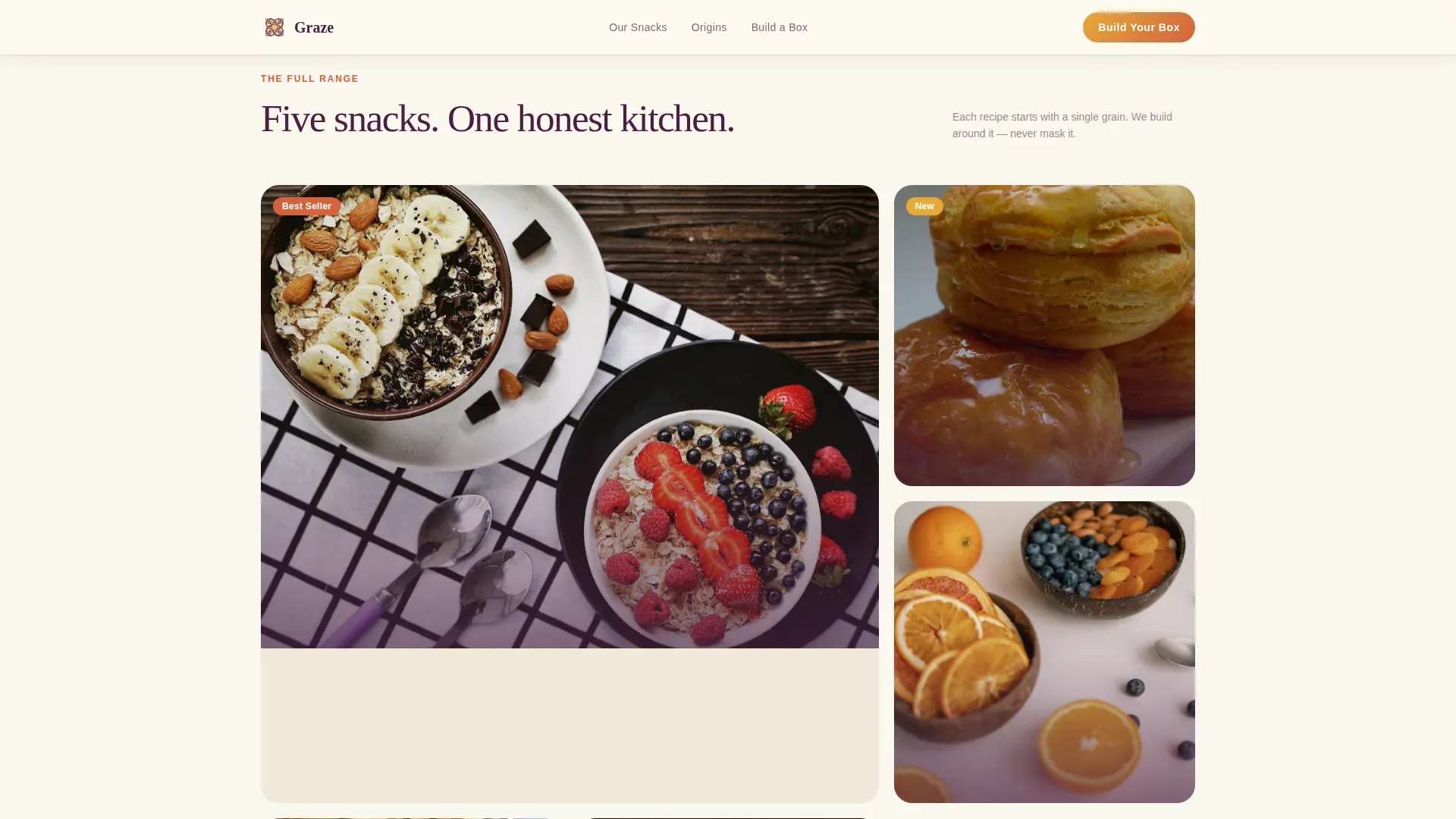 Ancient Grain Snacks | Free Website Template | Rocket