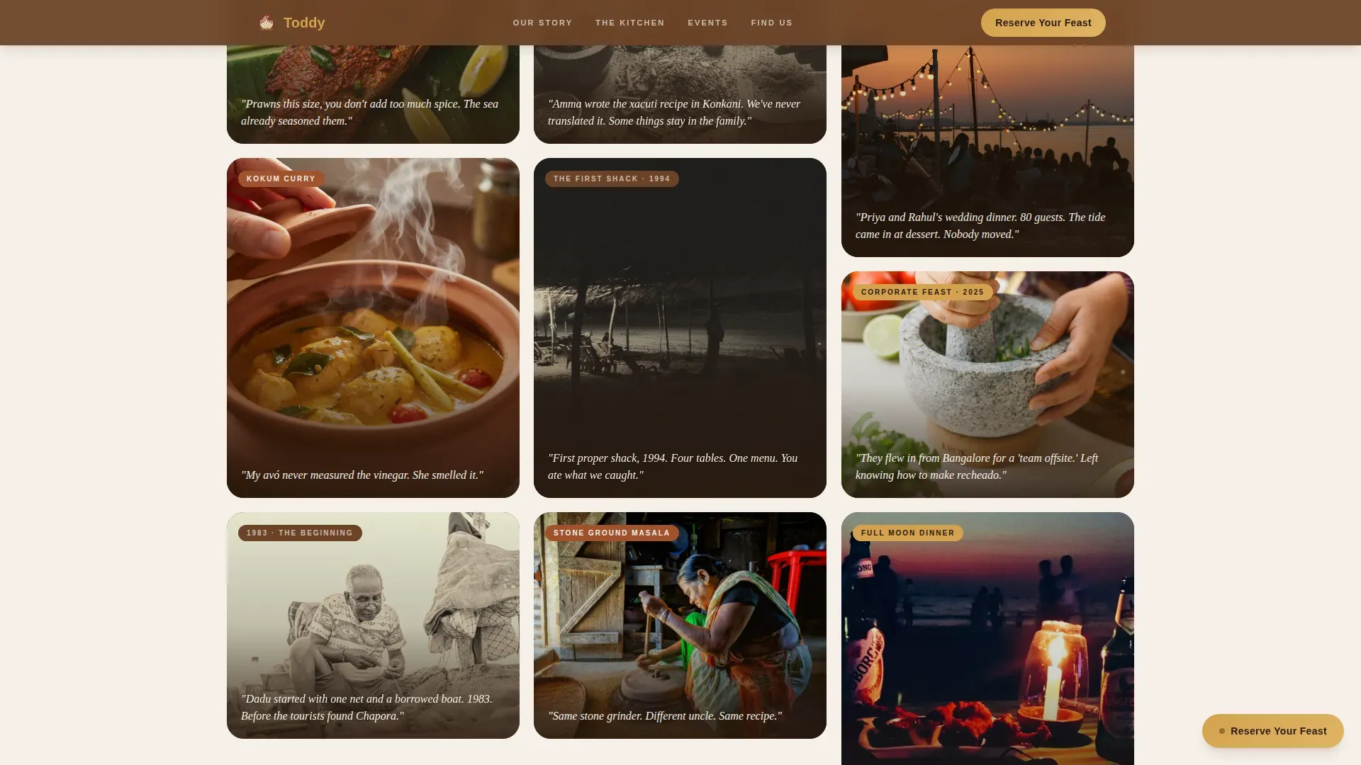 Regional & Specialty Restaurant Professional Website Template