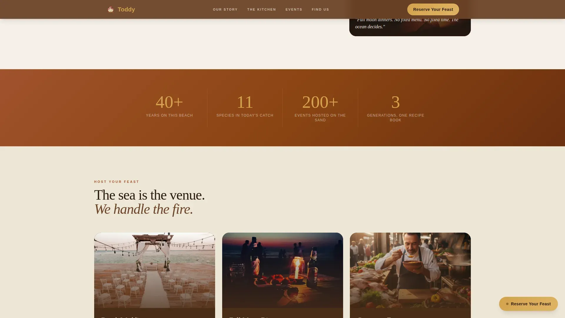 Regional & Specialty Restaurant Professional Website Template