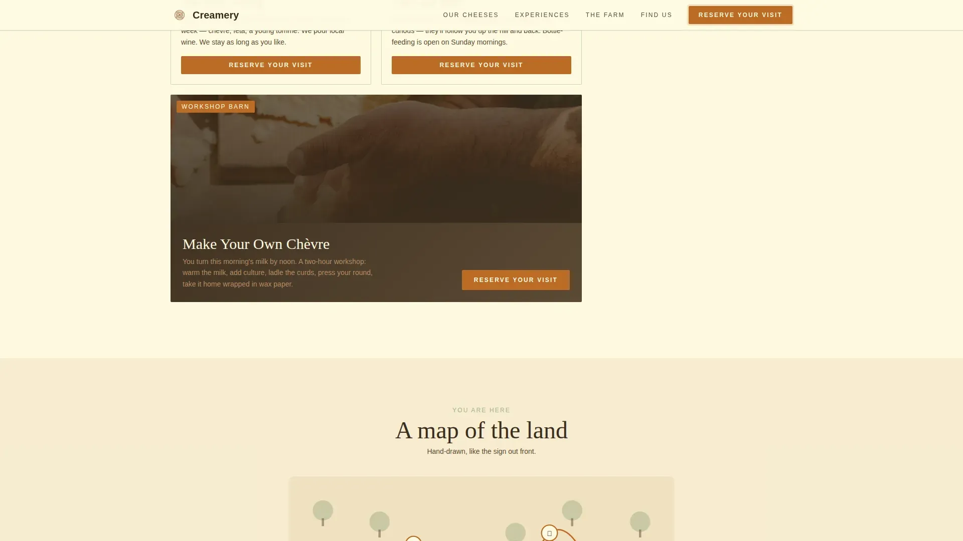 Dairy & Cheese Booking Website Template