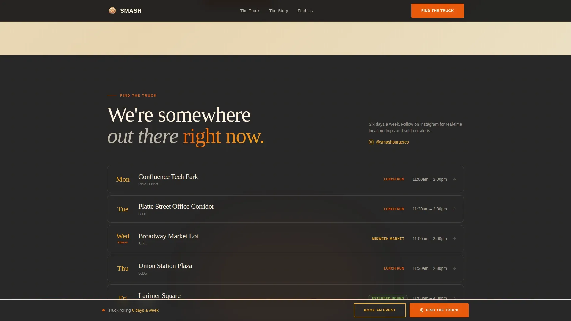 Gourmet Burger Truck Landing Page Template