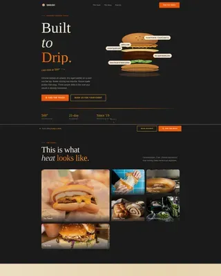 Gourmet Burger Truck Landing Page Template