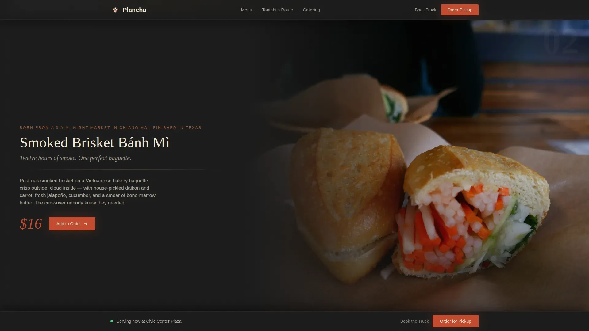 Food Truck & Mobile Kitchen Booking Website Template