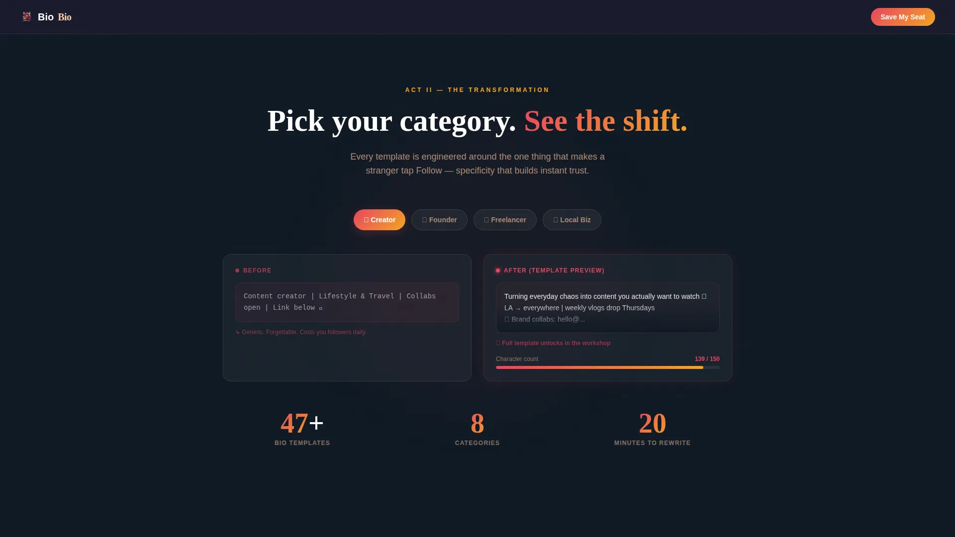 Instagram Content Reviews Website Template