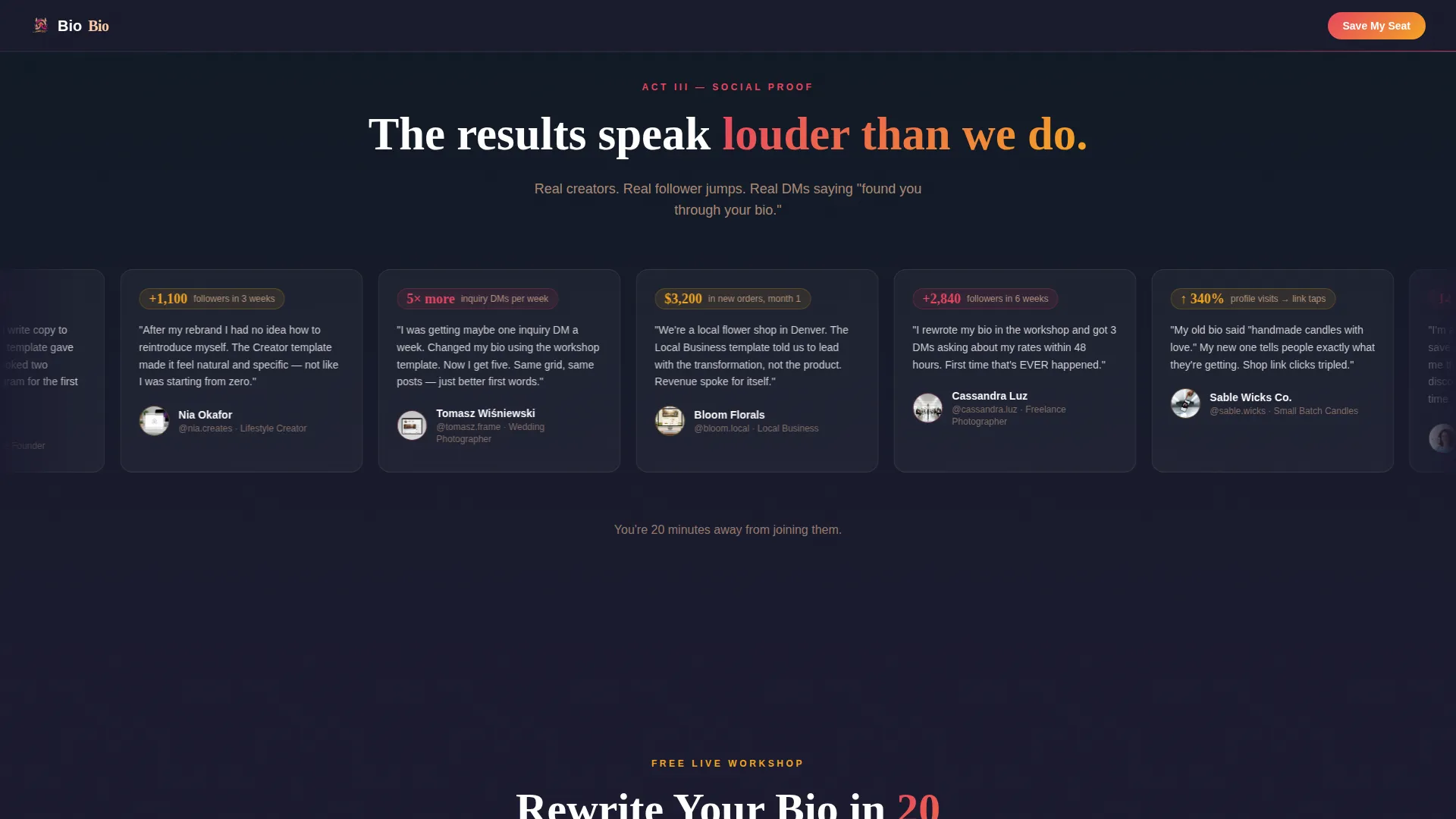 Instagram Content Reviews Website Template