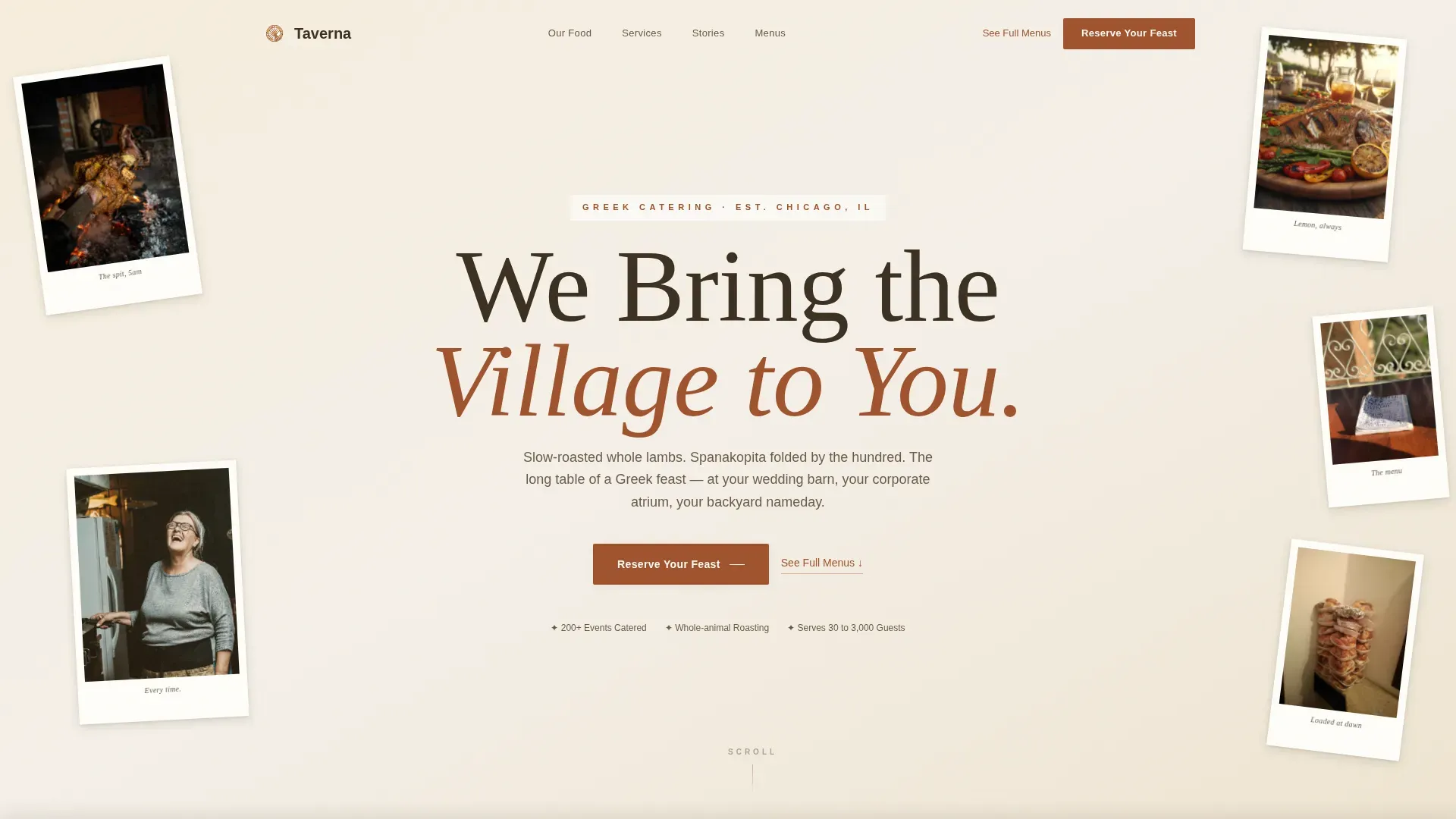 Greek Dining Booking Website Template