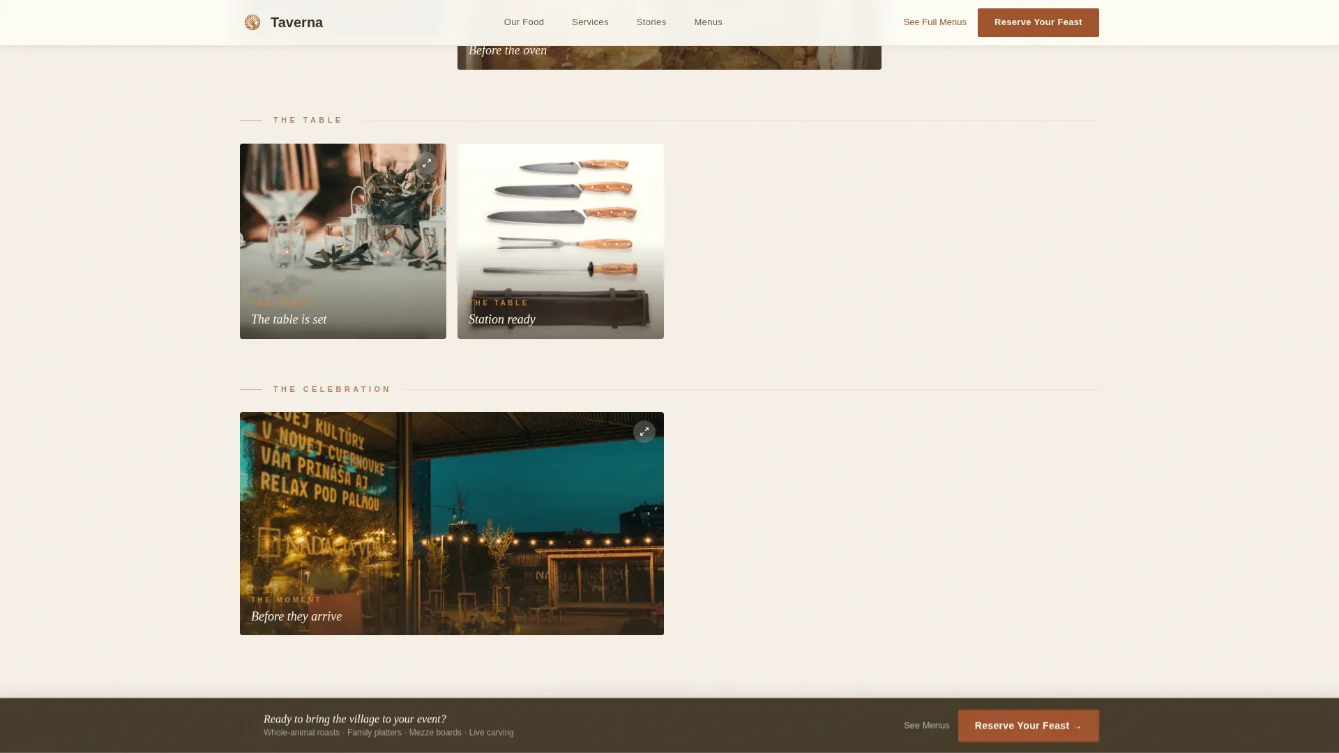 Greek Dining Booking Website Template