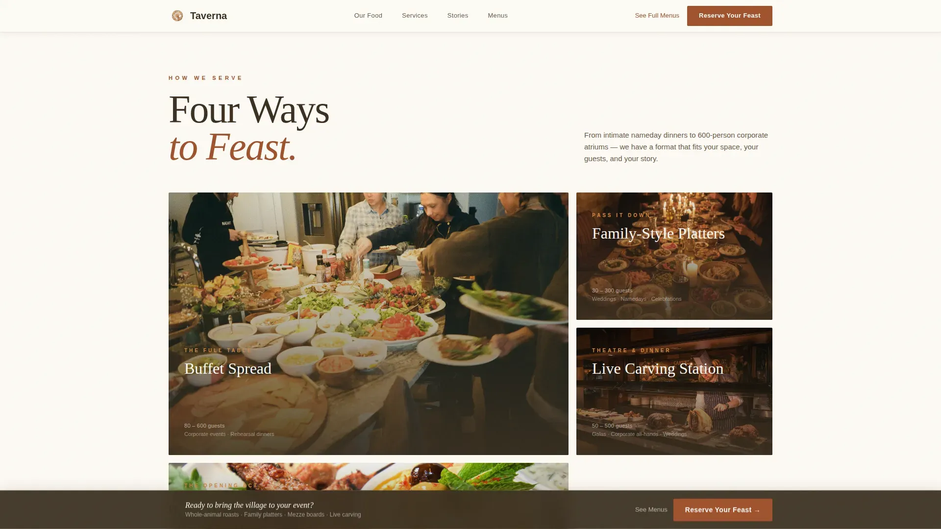 Greek Dining Booking Website Template