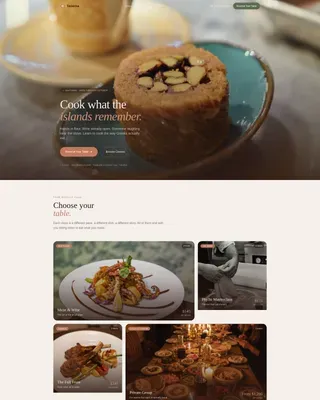 Premium Mediterranean Culinary School Landing Page Template
