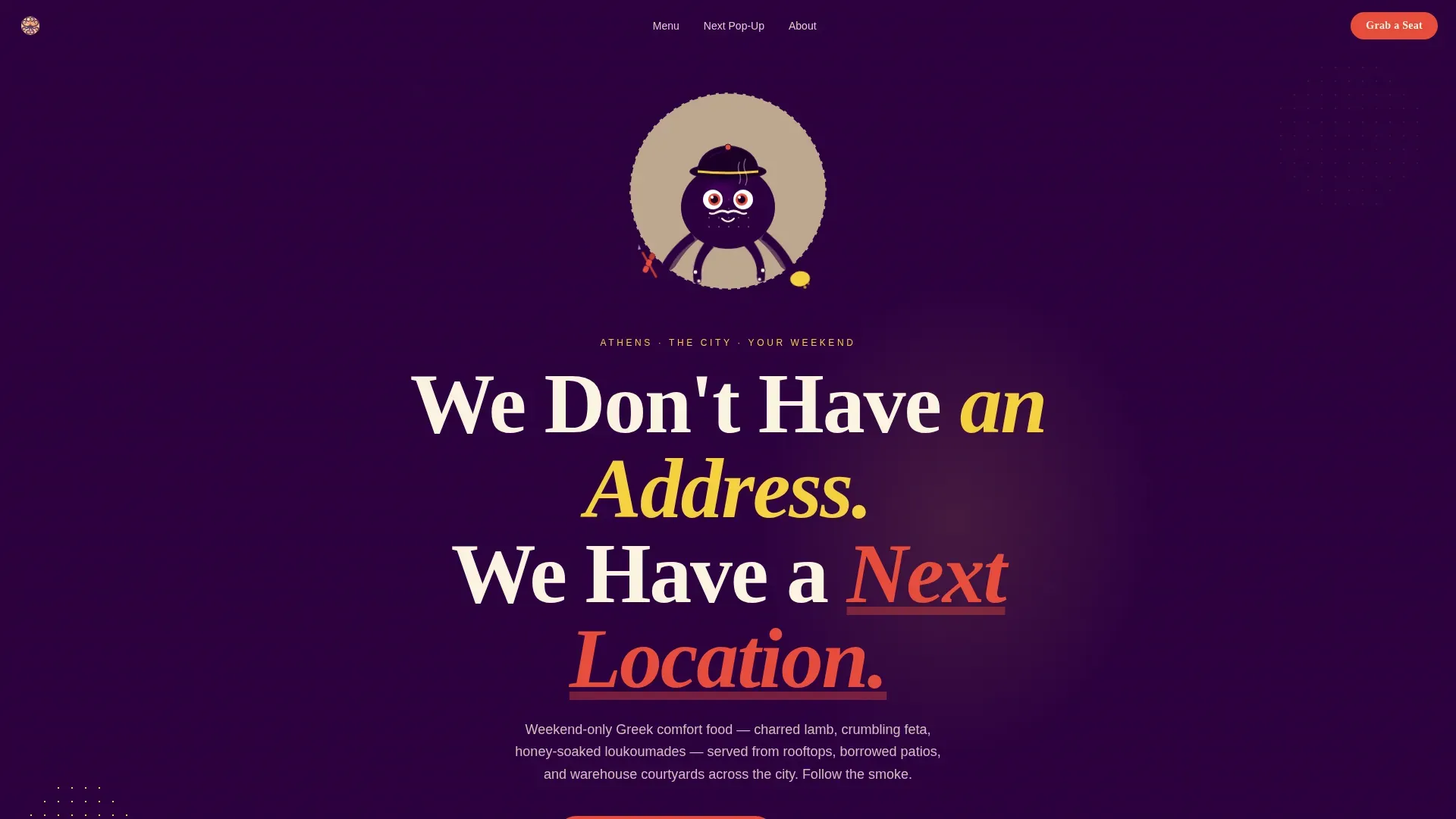 Greek Dining Booking Website Template