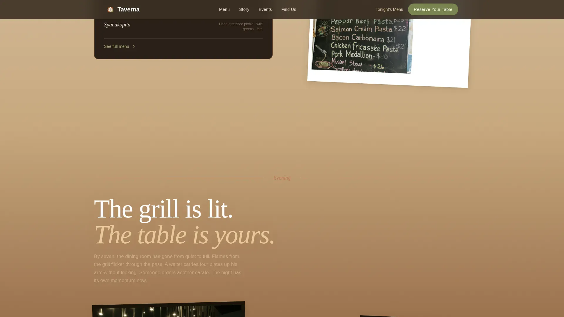 Regional & Ethnic Restaurant Professional Website Template