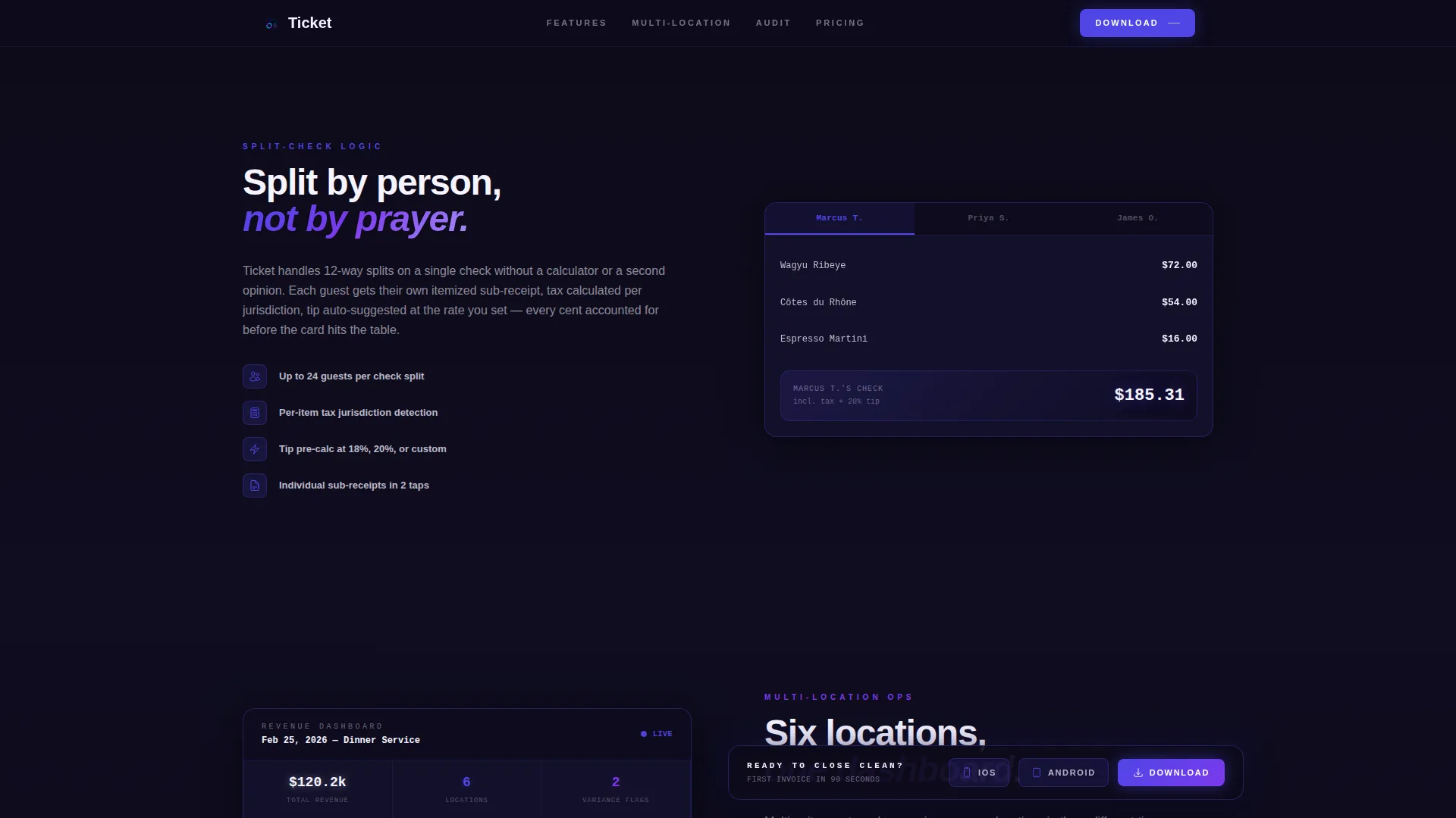 Restaurant Software & SaaS Professional Website Template