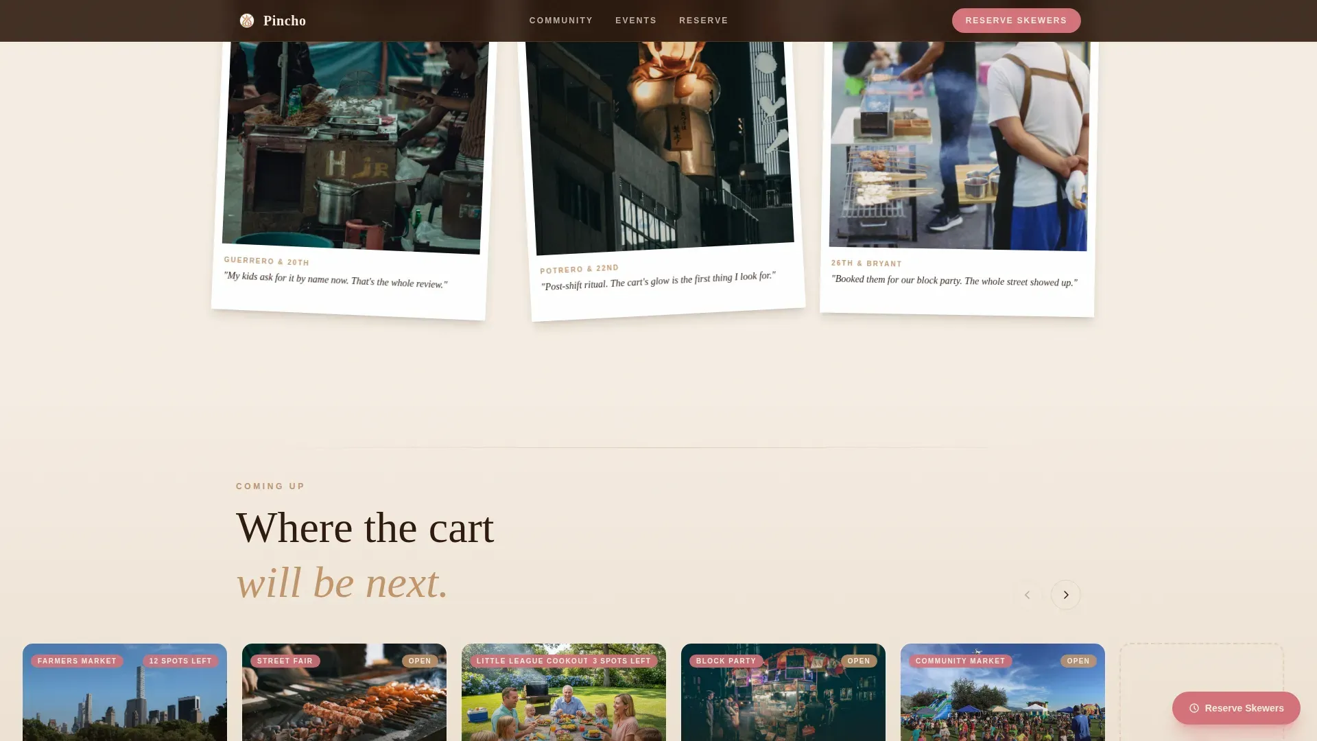 Street Food & Market Stall Specialist Professional Website Template