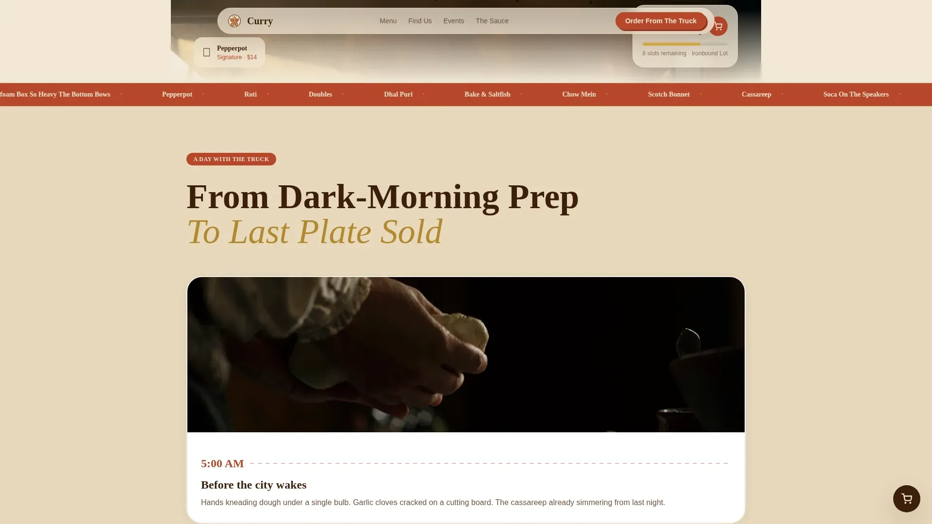 Vibrant Guyanese Dining | Free Website Template | Rocket