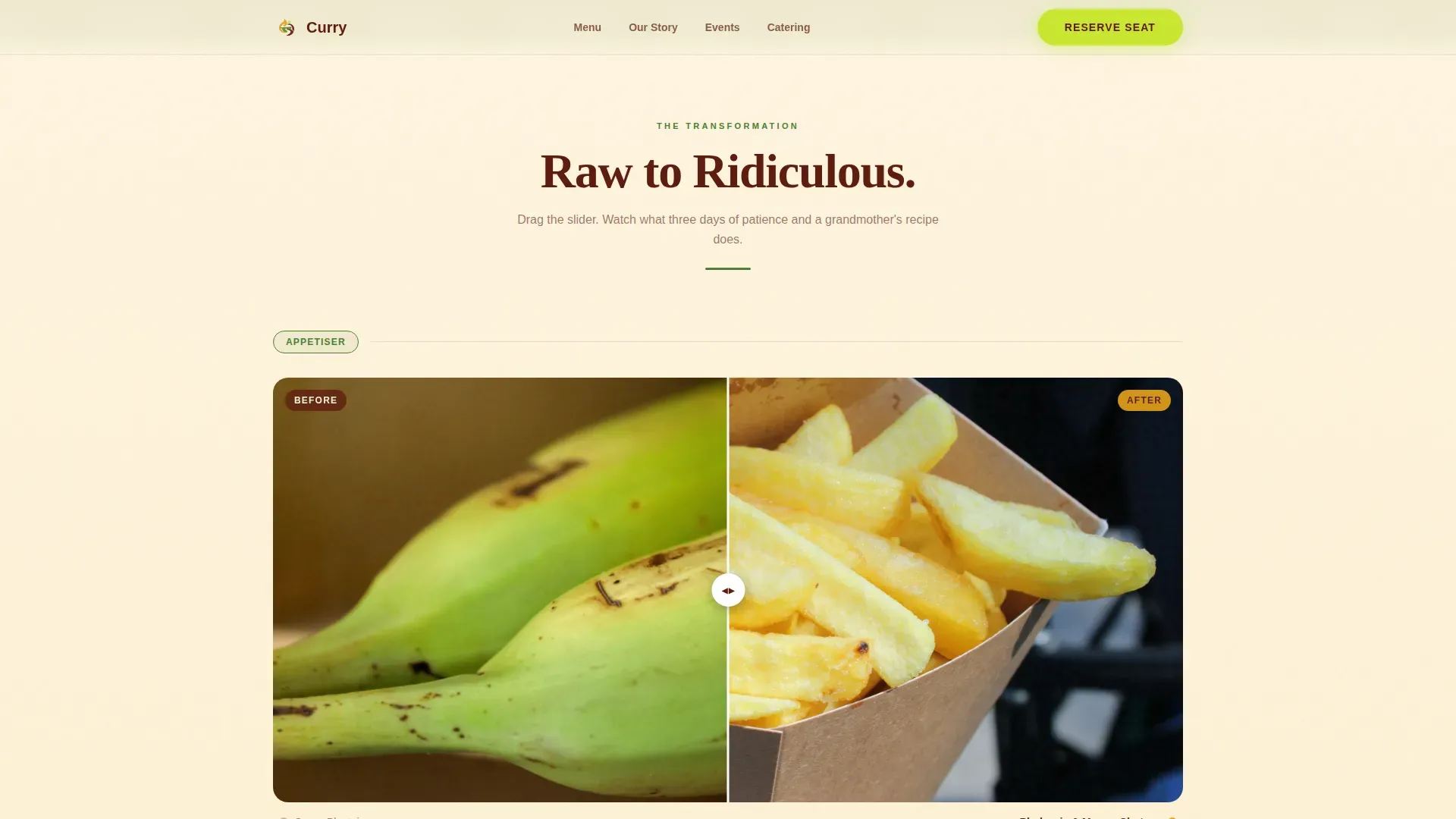 Reserve Guyanese Dining | Free Website Template | Rocket