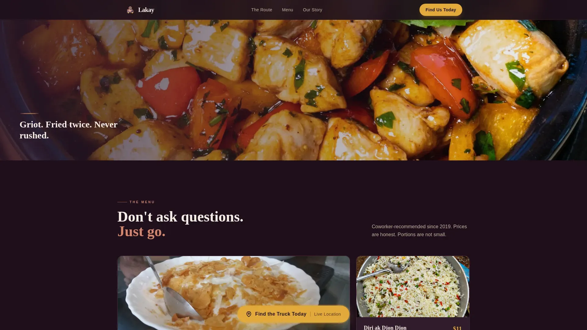 Bold Haitian Catering | Free Website Template | Rocket