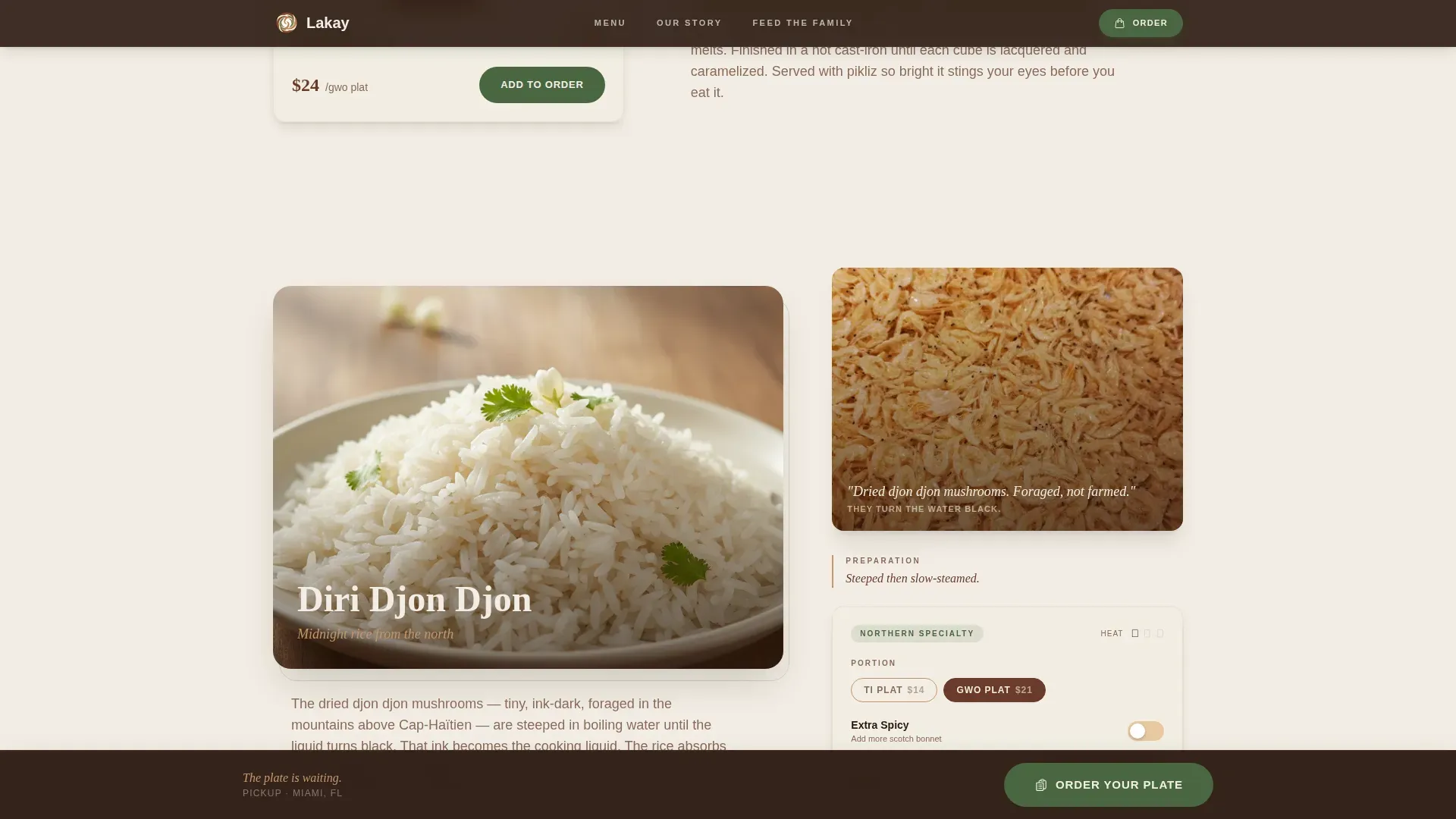 Authentic Haitian Restaurant | Free Website Template | Rocket