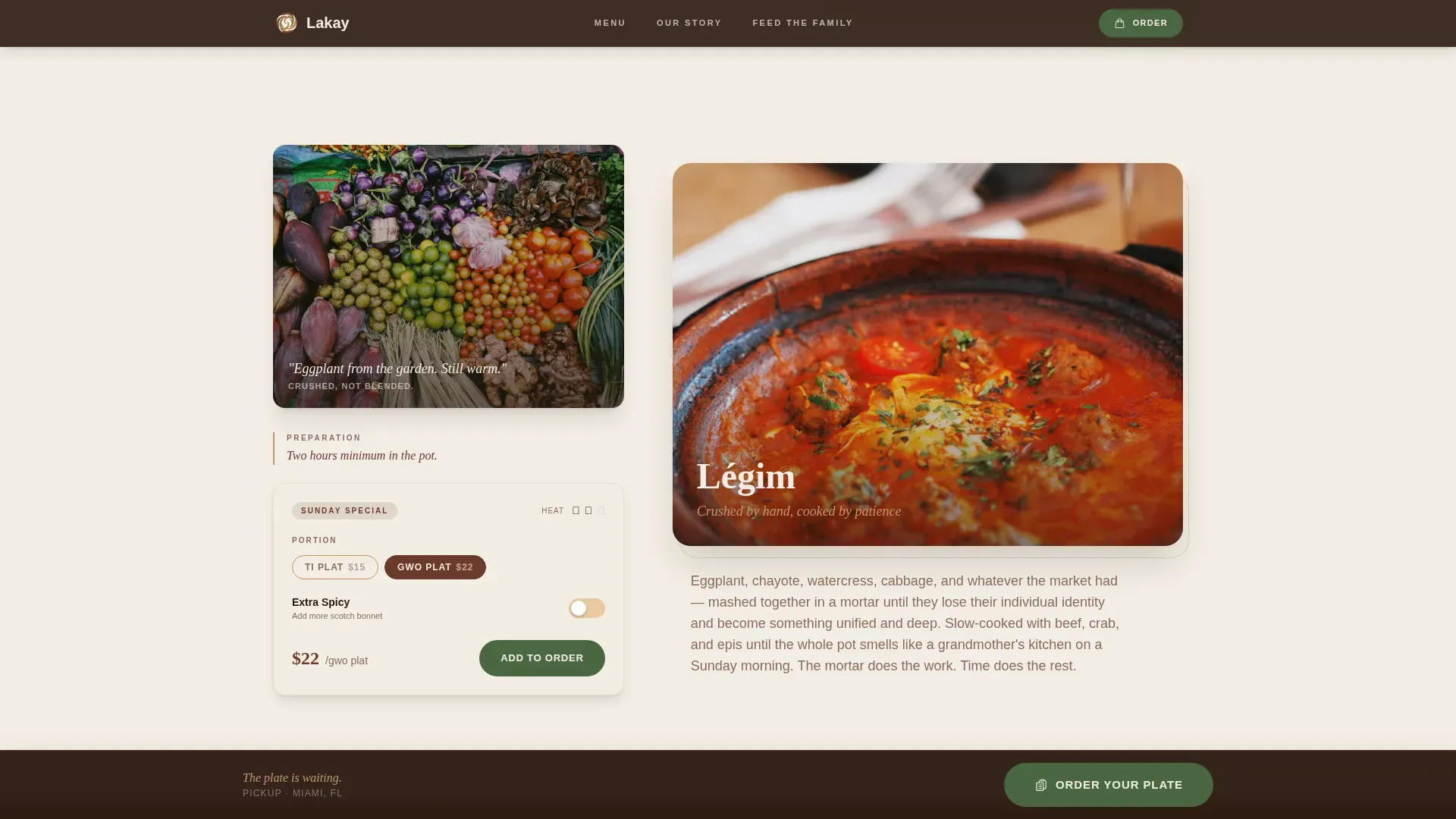 Authentic Haitian Restaurant | Free Website Template | Rocket