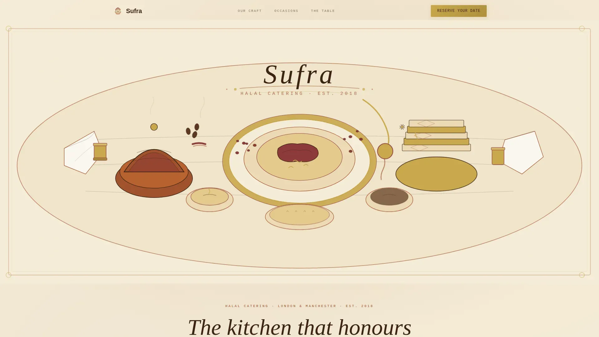 Halal Food & Dining Booking Website Template