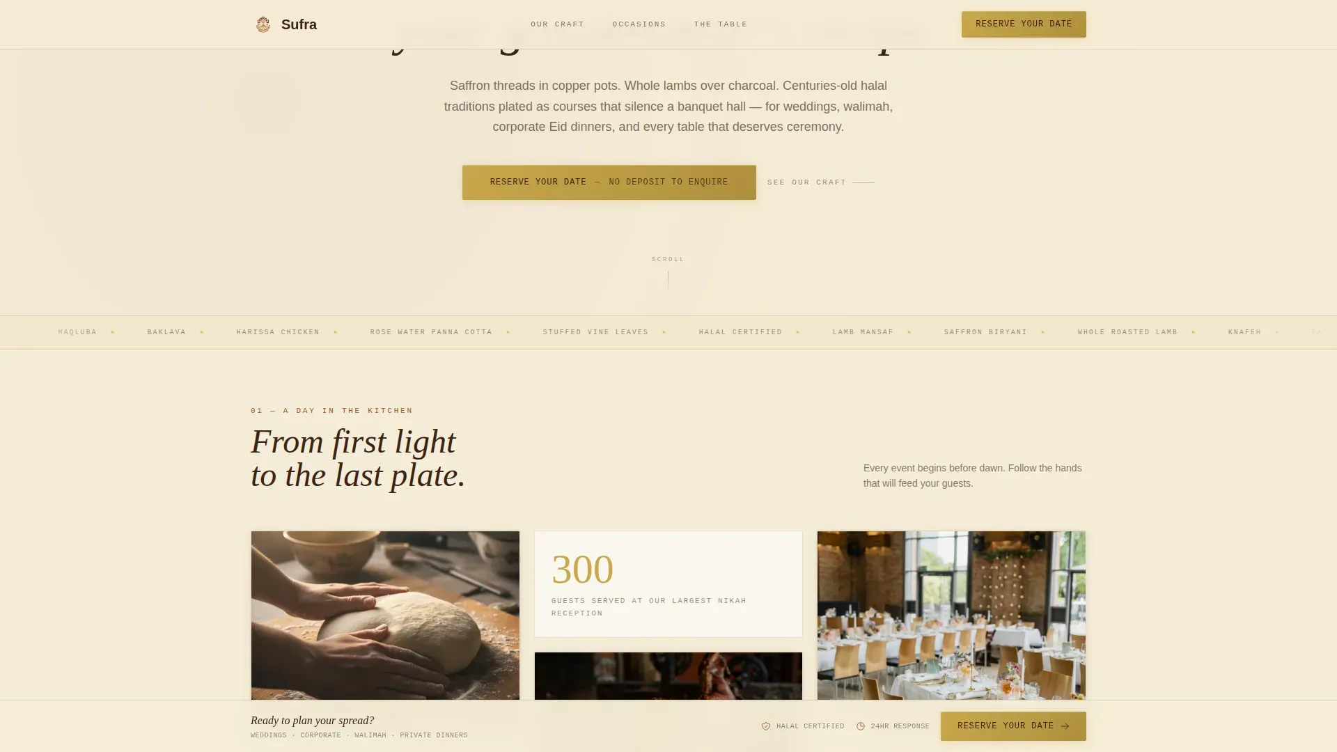 Halal Food & Dining Booking Website Template