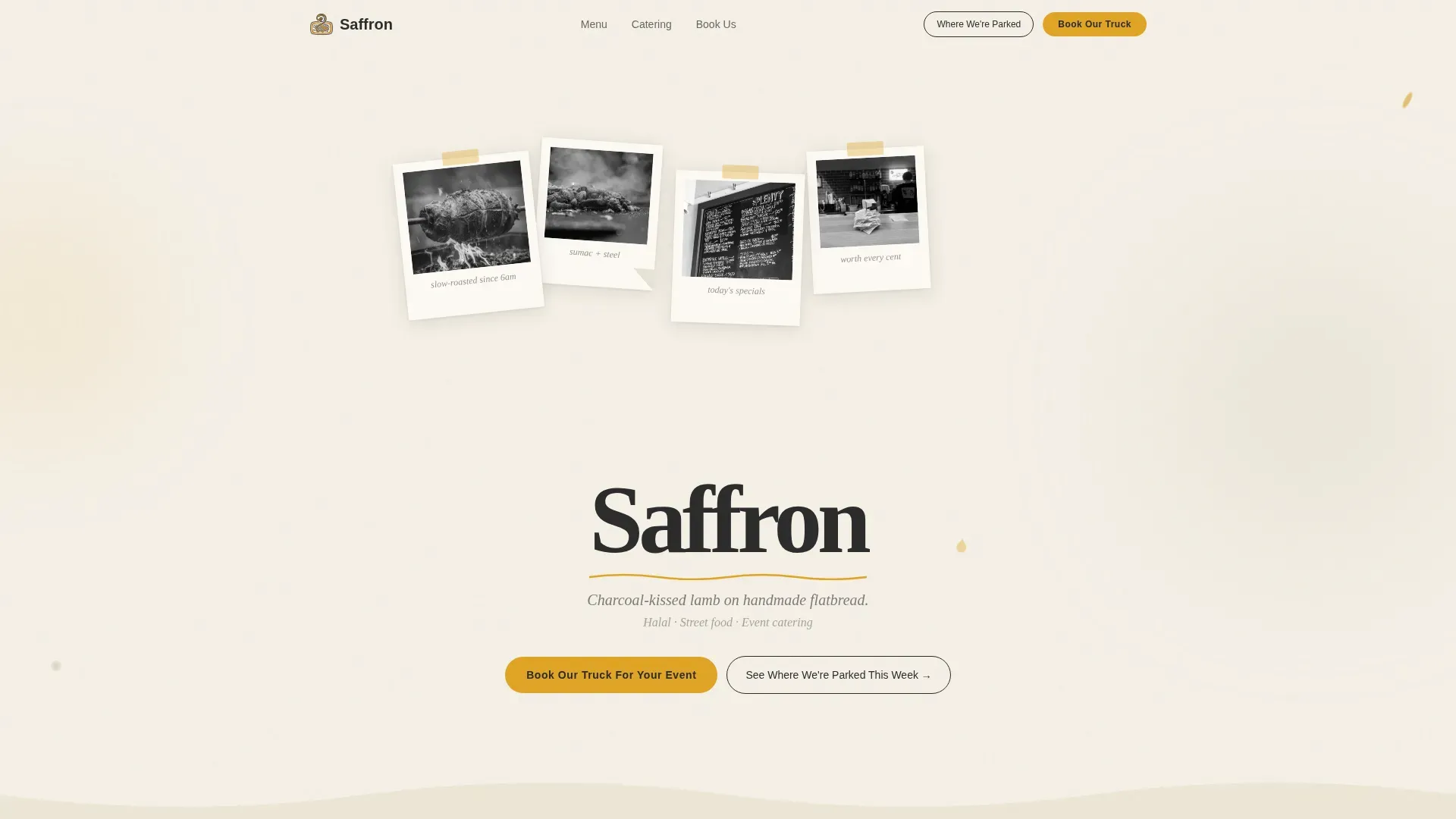 Halal Food & Dining Advanced Booking Website Template